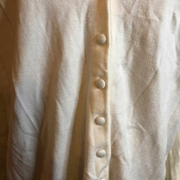WOMENS GRACE ELEMENTS CARDIGAN SWEATER BUTTON UP -PLUS SIZE 3X - IVORY- EUC - Picture 6 of 11